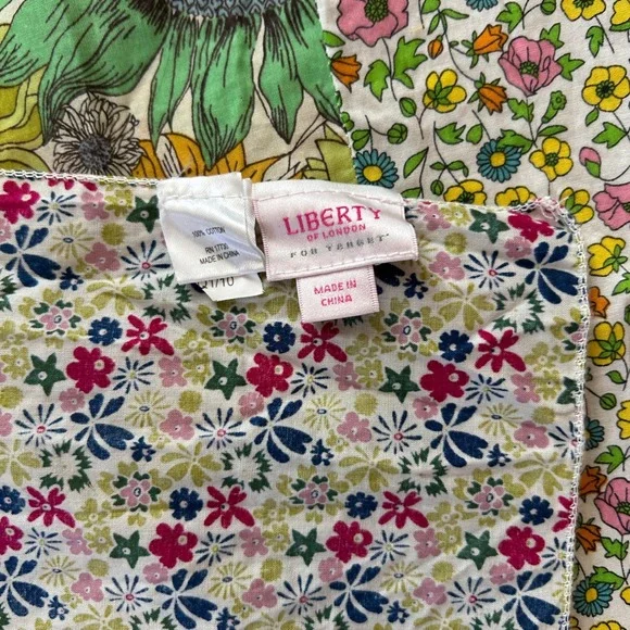 Liberty of London x Target Cotton Patchwork Floral Sunflower Scarf Multicolor - Picture 2 of 3